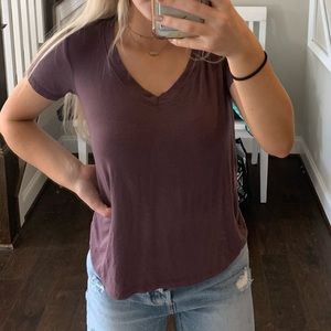 Purple V Neck